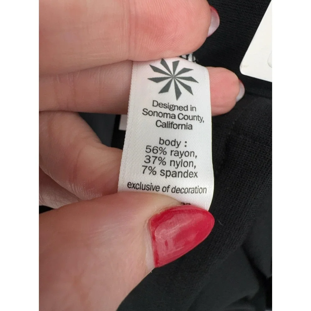 Athleta Ponte Wanderer Dress Womens XL Black Long Sleeve Sheath Zip Pockets